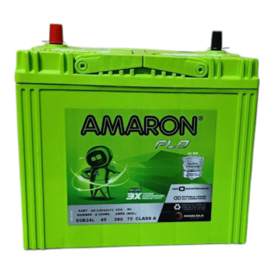 NS60 Amaron FLO 55B24L 12V 45Ah 380CCA Battery