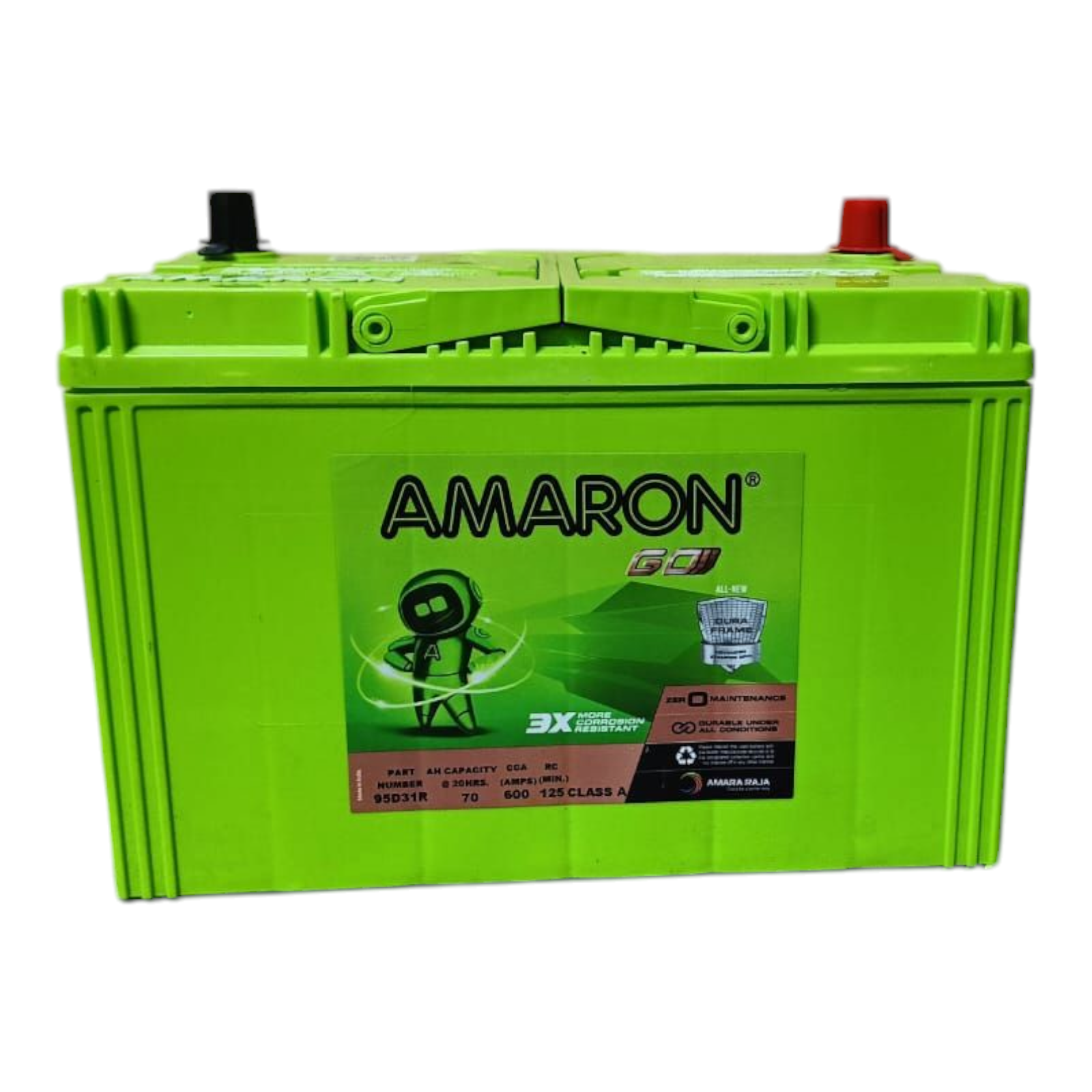 Amaron GO N70R 95D31R 70Ah 600CCA car battery Kenya - Jemspark