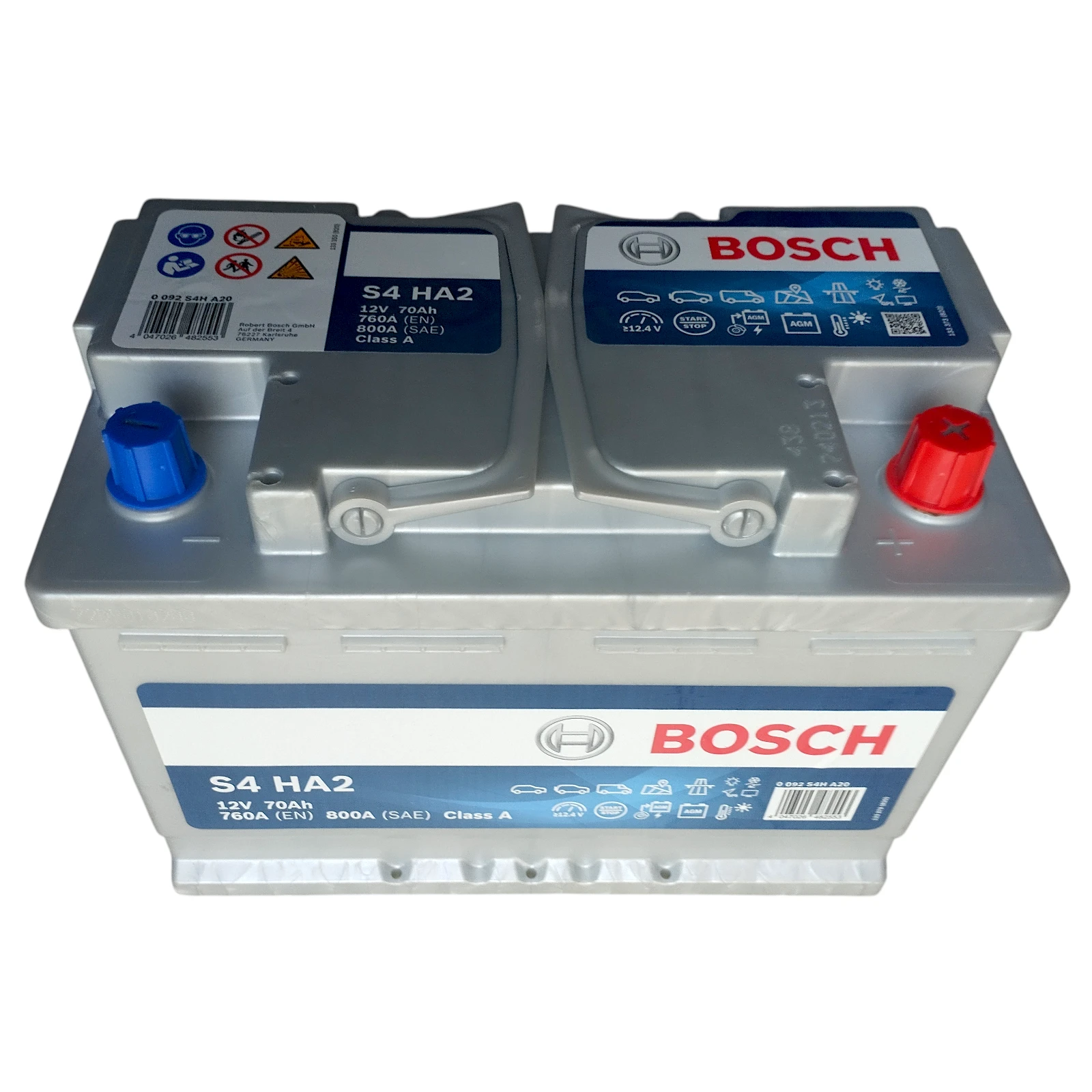 Bosch S4 HA2 AGM DIN70 H6 L3 12V 70Ah 760CCA start-stop car battery available in Kenya from Jemspark.