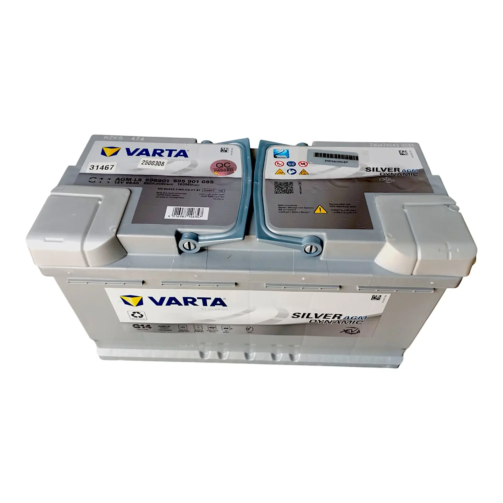 AGM 95 Varta Silver Dynamic 12V 95Ah 850CCA Battery | Jemspark