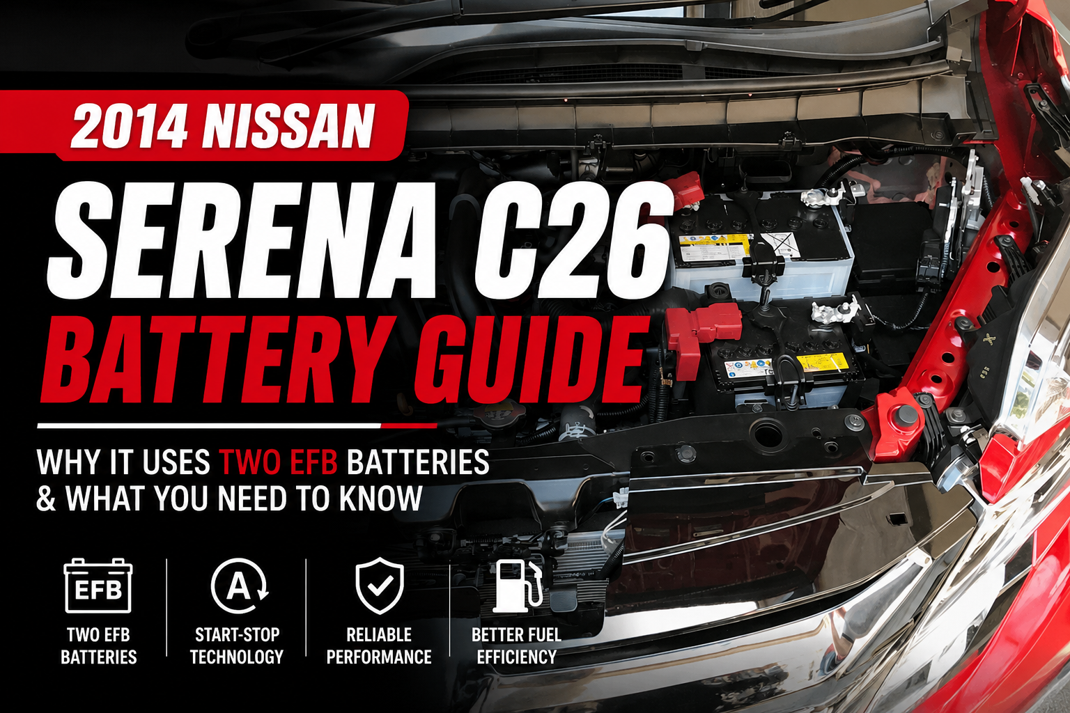 Nissan Serena C26 Battery Guide | S95 & M42 EFB Batteries Explained