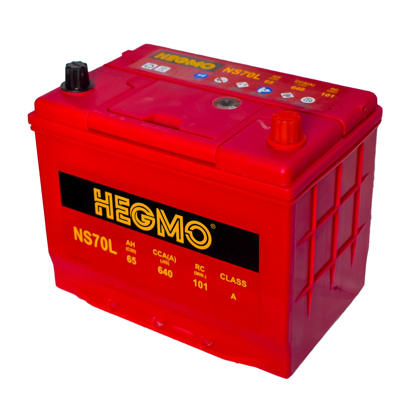 Hegmo NS70L 12V 65Ah 640CCA Car Battery Kenya - Jemspark