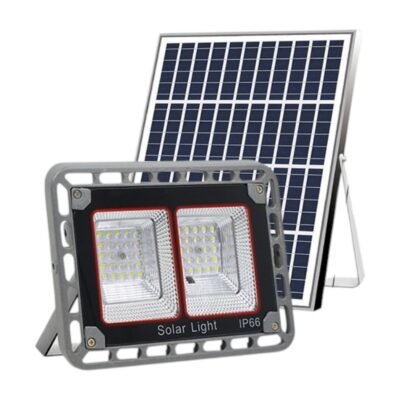 200W IP66 Solar LED Flood Light with Solar Panel & Remote Control