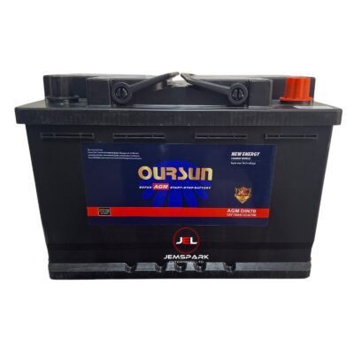 Oursun AGM DIN70 (LN3/H6) 12V 70Ah 750CCA Start-Stop Car Battery